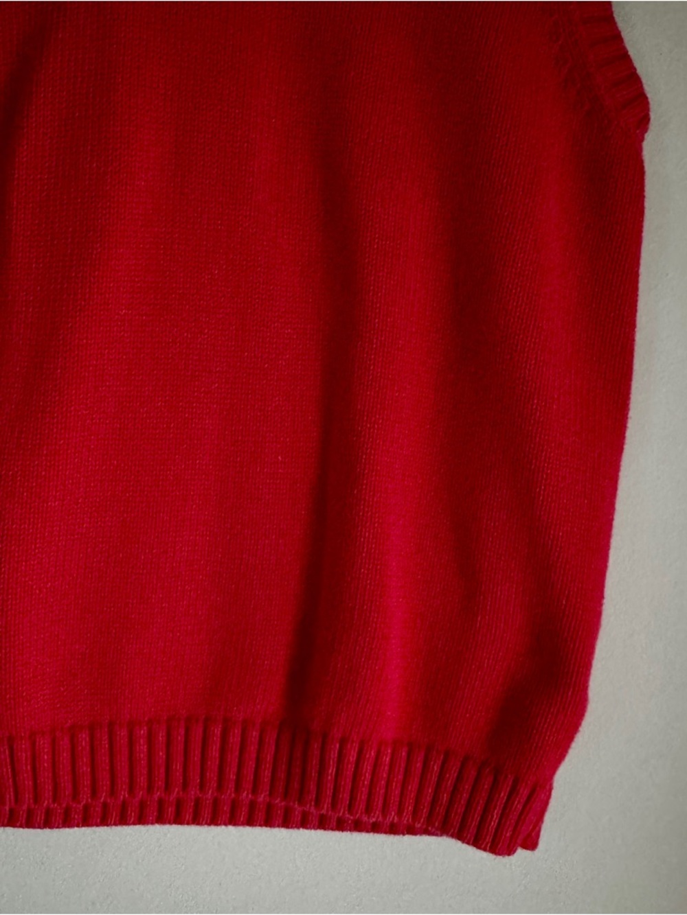 Vintage 90’s Lands’ End Red V-Neck Pullover Sweater Vest Size Large 42-44 - Picture 3 of 8